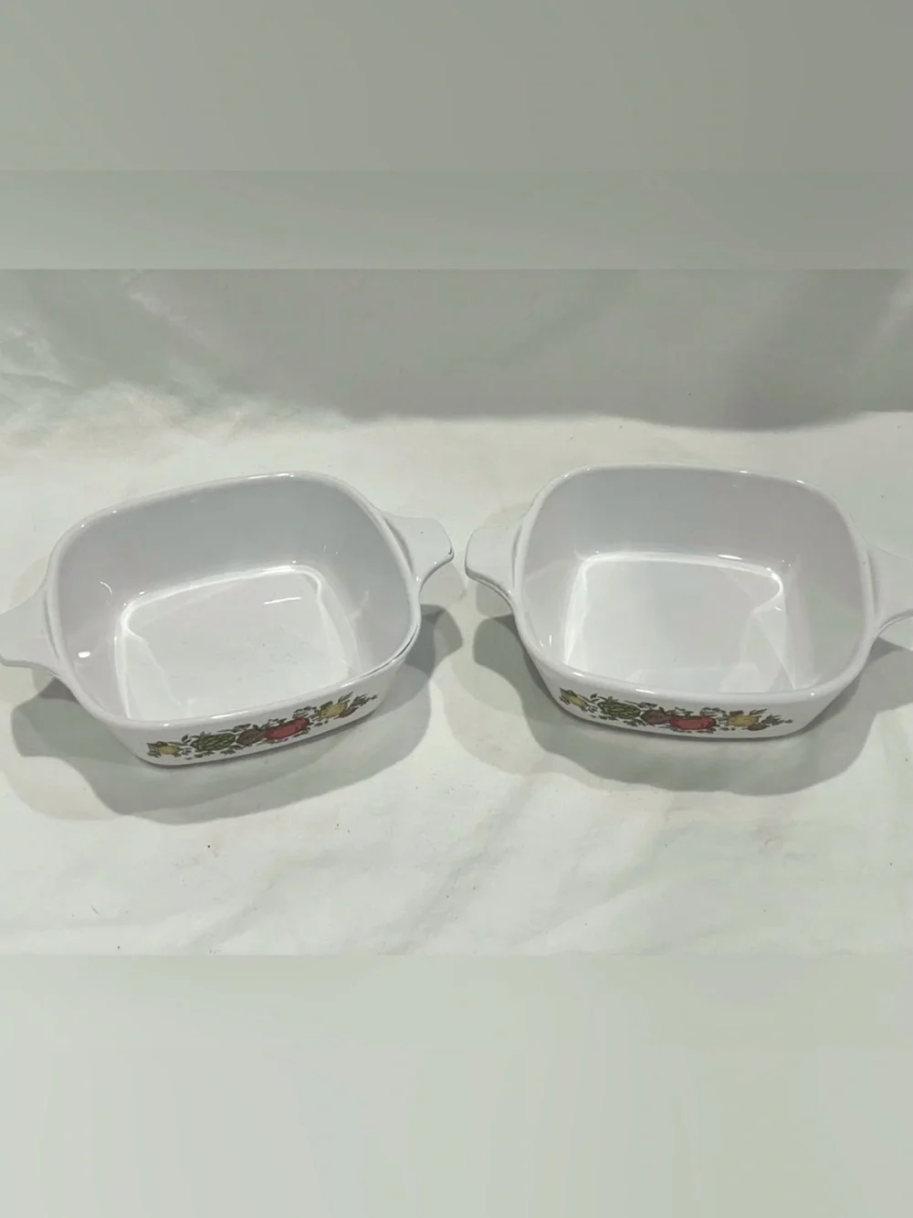 Pair (2) Vintage CorningWare “Spice of Life” 1-3/4 C Baking Dishes | GUC